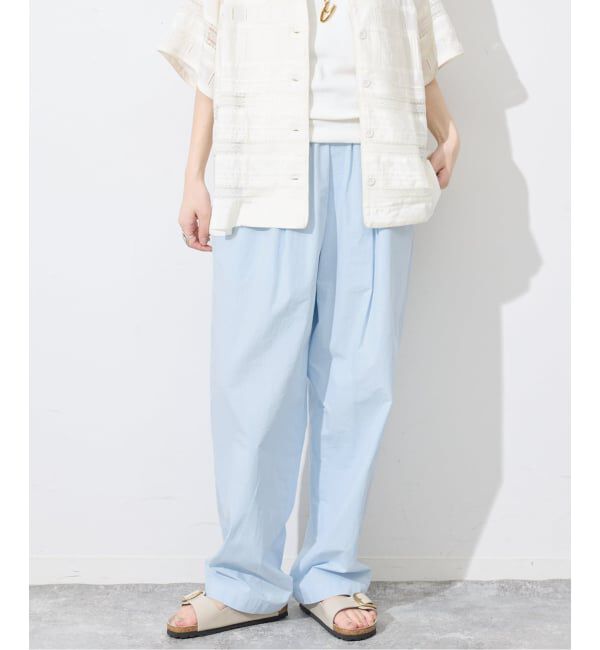 SLOBE IENA「ワンウォッシュイージーパンツ」|その他|サックスブルー B
