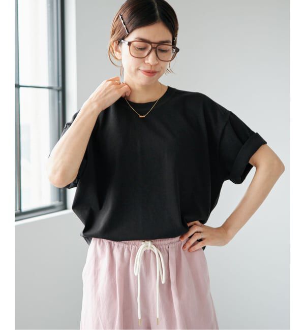 IENA「ウォッシャブルファインコットンニットTシャツ」|ニット・セーター|