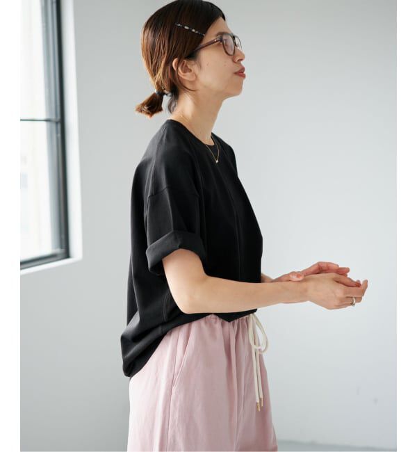 IENA「ウォッシャブルファインコットンニットTシャツ」|ニット・セーター|