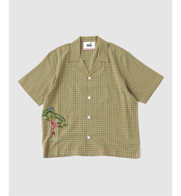 EDIFICE「mii (ミイ) CHECK EMBROIDERED SHIRT」|シャツ・ブラウス|ベージュ