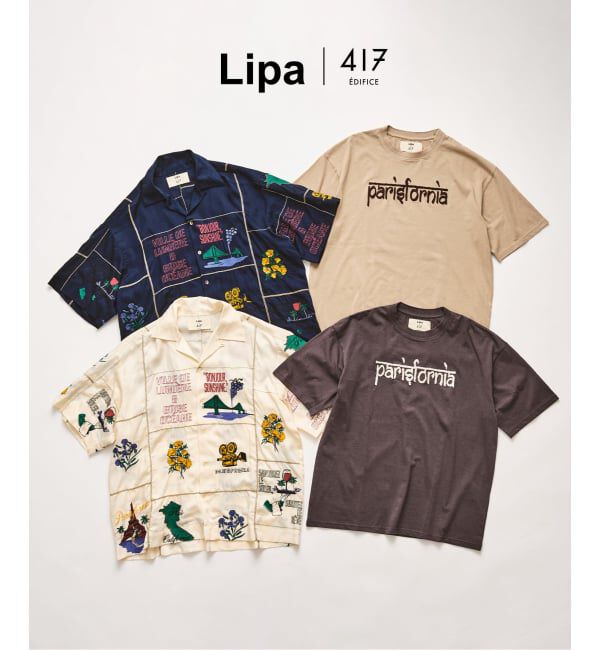 417 EDIFICE「LIPA&times;417 エンブロイダリーTシャツ」|Tシャツ・カットソー|