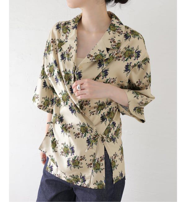 journal standard L'essage「【FUMIE TANAKA/フミエタナカ】flower satin SH シャツ」|シャツ・ブラウス|