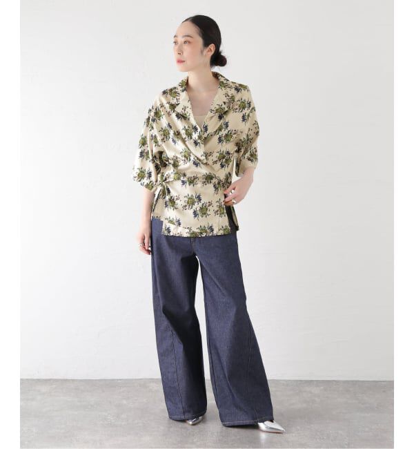 journal standard L'essage「【FUMIE TANAKA/フミエタナカ】flower satin SH シャツ」|シャツ・ブラウス|