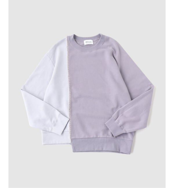 JOURNAL STANDARD「KUON Sashiko Docking Sweatshirt」|スウェット・ジャージ|パープル