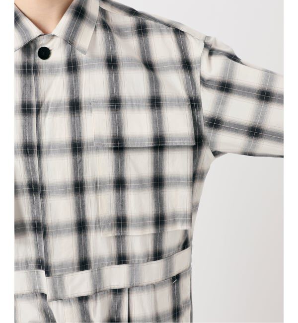 Glyph「《一部店舗+WEB限定》Glyph Ombre Check Jumpsuit」|オールインワン|