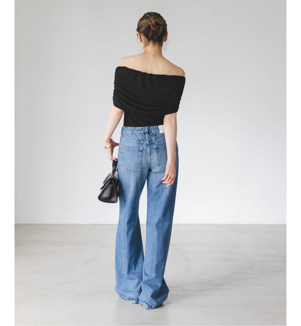 NOBLE「determ/デターム Collagen Gathered Off- Shoulder」|Tシャツ・カットソー|