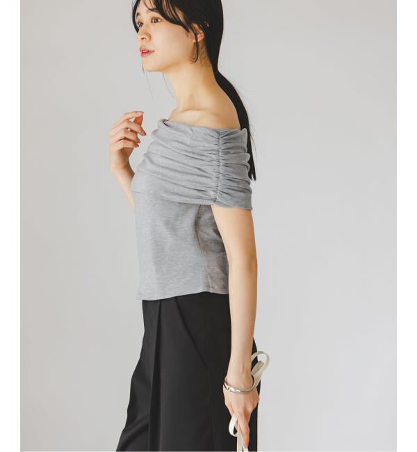 NOBLE「determ/デターム Collagen Gathered Off- Shoulder」|Tシャツ・カットソー|