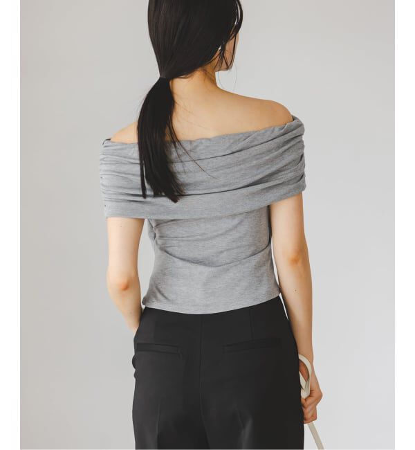 NOBLE「determ/デターム Collagen Gathered Off- Shoulder」|Tシャツ・カットソー|