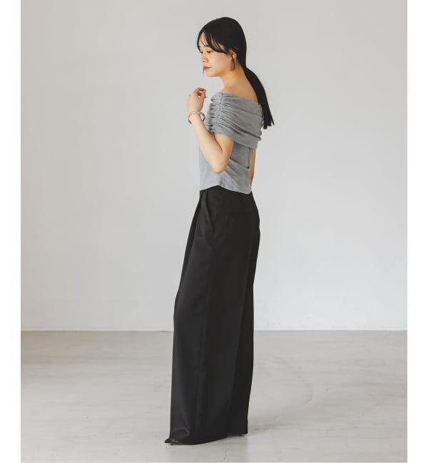 NOBLE「determ/デターム Collagen Gathered Off- Shoulder」|Tシャツ・カットソー|
