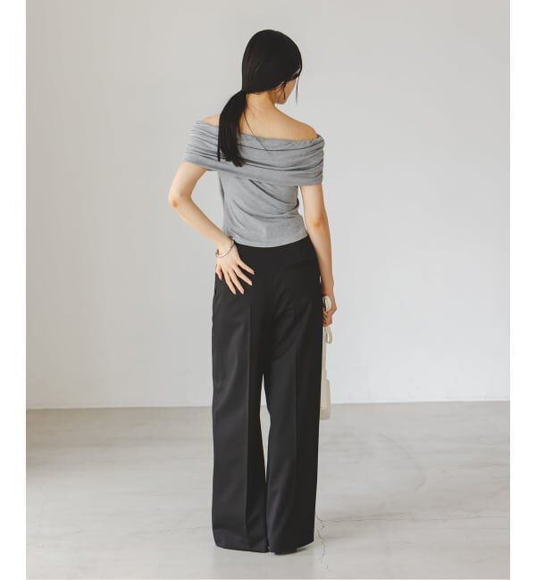 NOBLE「determ/デターム Collagen Gathered Off- Shoulder」|Tシャツ・カットソー|