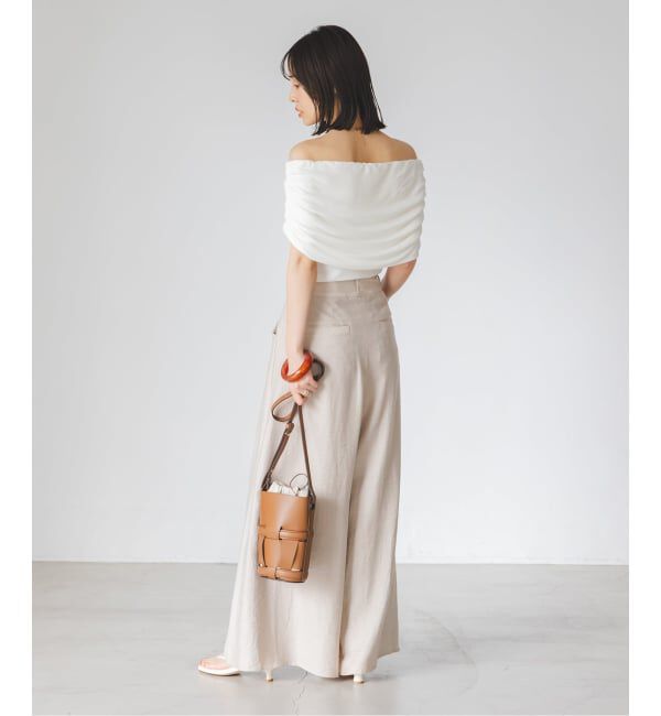 NOBLE「determ/デターム Collagen Gathered Off- Shoulder」|Tシャツ・カットソー|