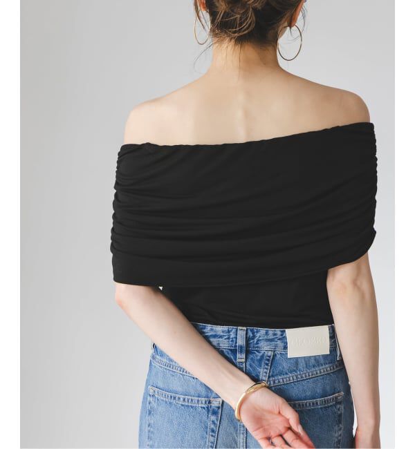 NOBLE「determ/デターム Collagen Gathered Off- Shoulder」|Tシャツ・カットソー|