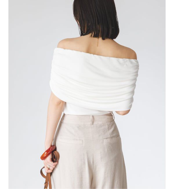 NOBLE「determ/デターム Collagen Gathered Off- Shoulder」|Tシャツ・カットソー|