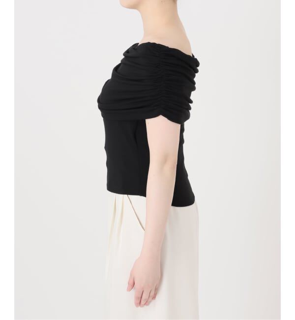 NOBLE「determ/デターム Collagen Gathered Off- Shoulder」|Tシャツ・カットソー|