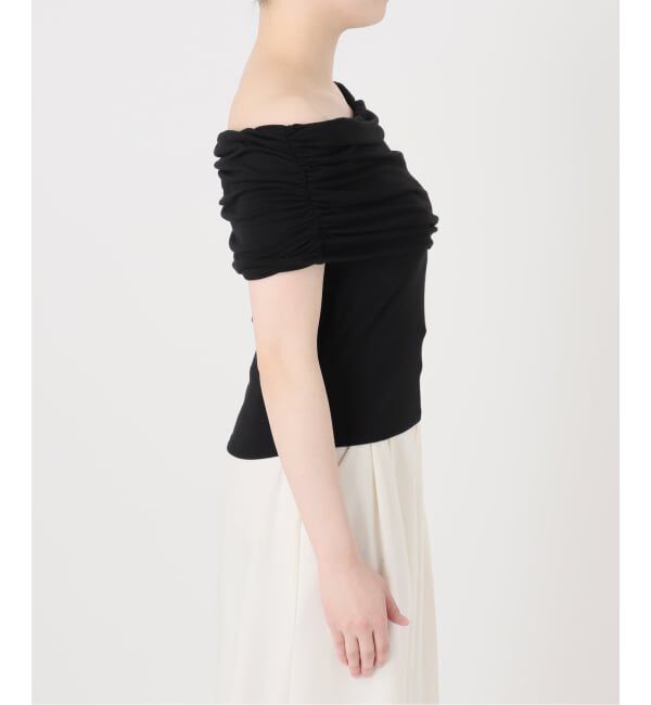 NOBLE「determ/デターム Collagen Gathered Off- Shoulder」|Tシャツ・カットソー|