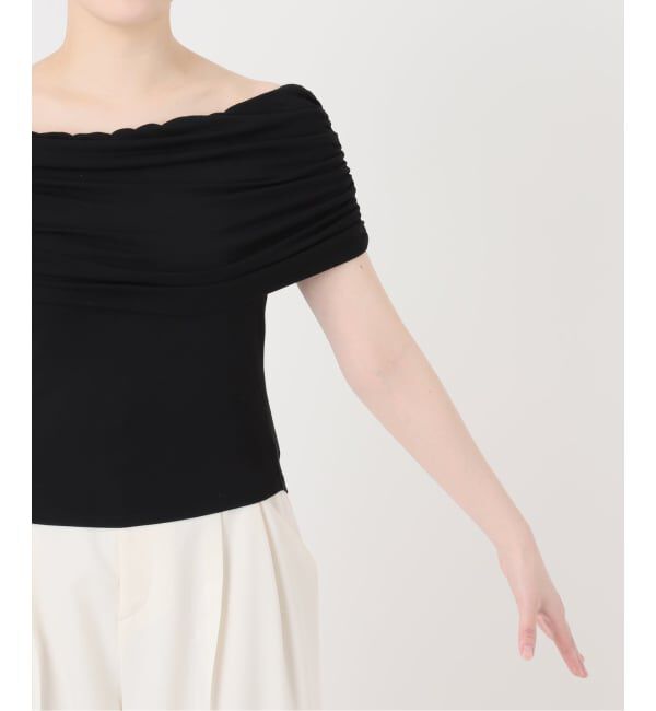 NOBLE「determ/デターム Collagen Gathered Off- Shoulder」|Tシャツ・カットソー|