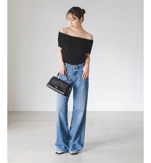 NOBLE「determ/デターム Collagen Gathered Off- Shoulder」|Tシャツ・カットソー|
