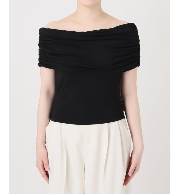 NOBLE「determ/デターム Collagen Gathered Off- Shoulder」|Tシャツ・カットソー|