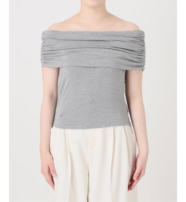 NOBLE「determ/デターム Collagen Gathered Off- Shoulder」|Tシャツ・カットソー|