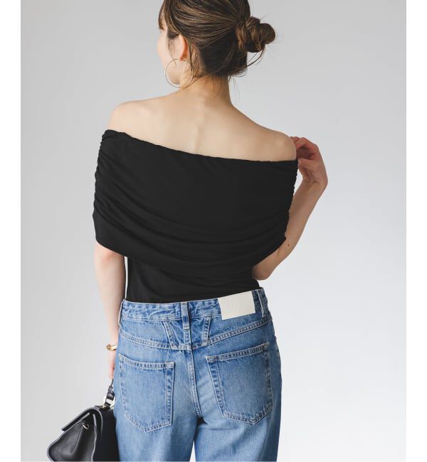 NOBLE「determ/デターム Collagen Gathered Off- Shoulder」|Tシャツ・カットソー|