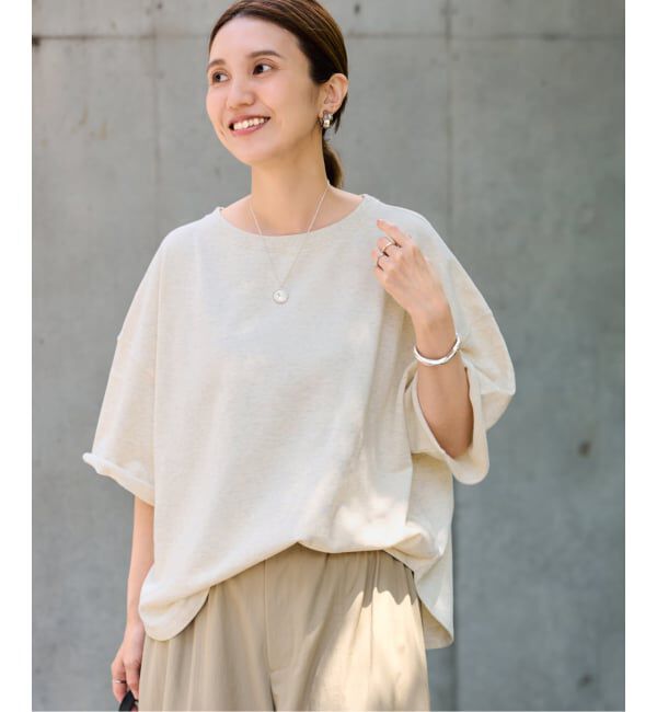 FRAMeWORK「≪WEB限定 / 追加≫ミニ裏毛ハーフスリーブラウンドTee 2」|Tシャツ・カットソー|
