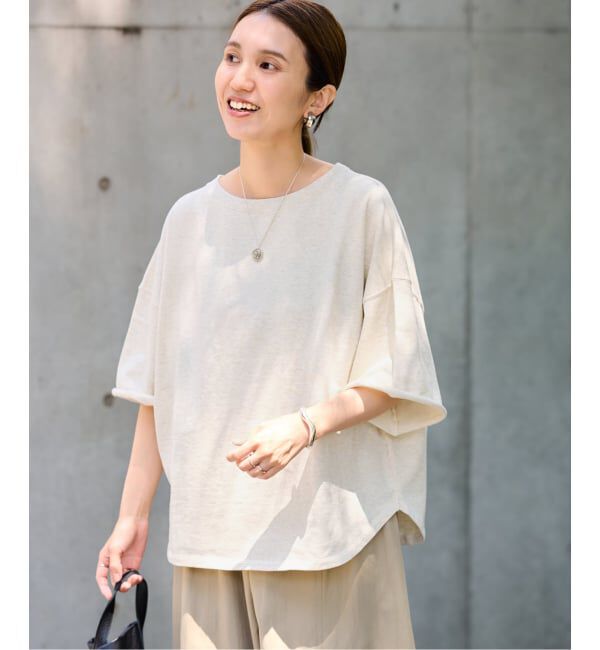 FRAMeWORK「≪WEB限定 / 追加≫ミニ裏毛ハーフスリーブラウンドTee 2」|Tシャツ・カットソー|