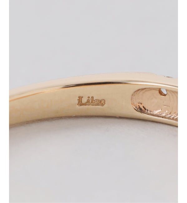Lilas by Spick&Span「ダブルラインダイヤピンキーリング K10」|リング|