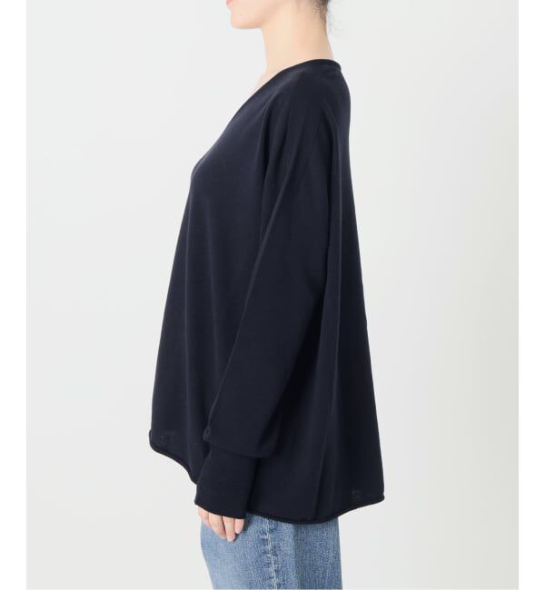 Spick and Span「《全新色 / 追加予約》コットンバルキーヤーンルーズVネックプルオーバー」|ニット・セーター|