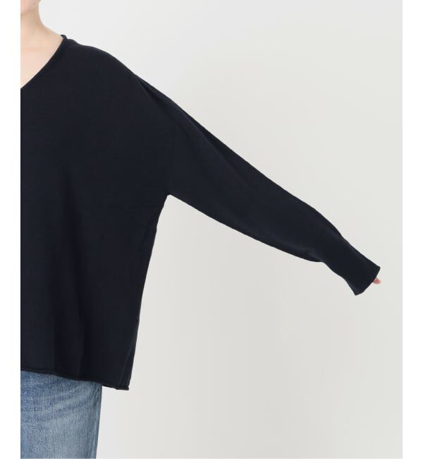 Spick and Span「《全新色 / 追加予約》コットンバルキーヤーンルーズVネックプルオーバー」|ニット・セーター|