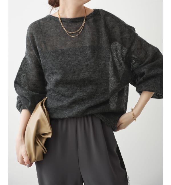 Spick and Span「《予約》ルーズモヘヤパフスリーブニット」|ニット・セーター|
