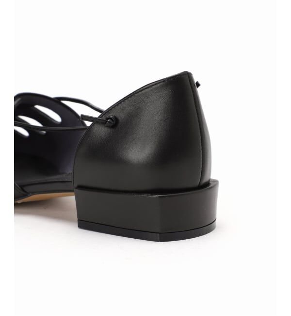 GRISE「《WEB+一部店舗限定》GRISEレザースクエアカットワークレースアップフラット」|その他|
