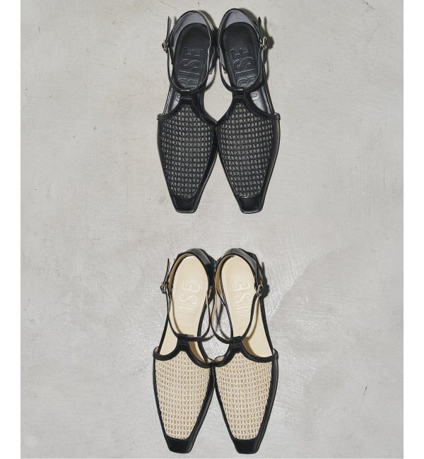 GRISE「《WEB+一部店舗限定》GRISEナロースクエアコンビTストラップセパレートフラット」|その他|