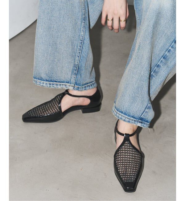 GRISE「《WEB+一部店舗限定》GRISEナロースクエアコンビTストラップセパレートフラット」|その他|