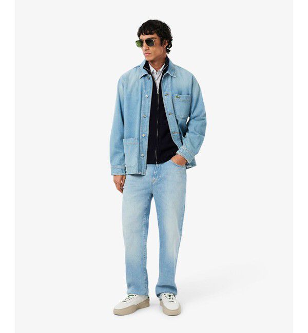 LACOSTE「ハイネックフルジップ ウールニットセーター / ドライバーズニット」|ニット・セーター|