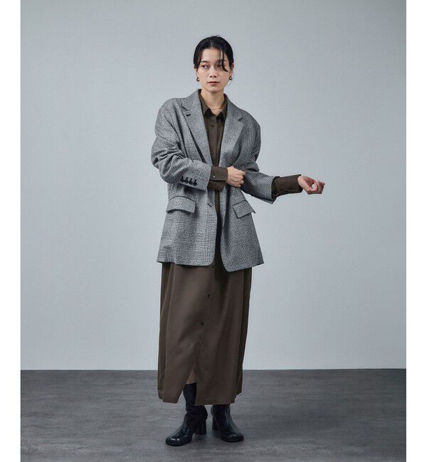 SALON adam et rope'「セルロースウォッシャブルシャツワンピース」|ワンピース|