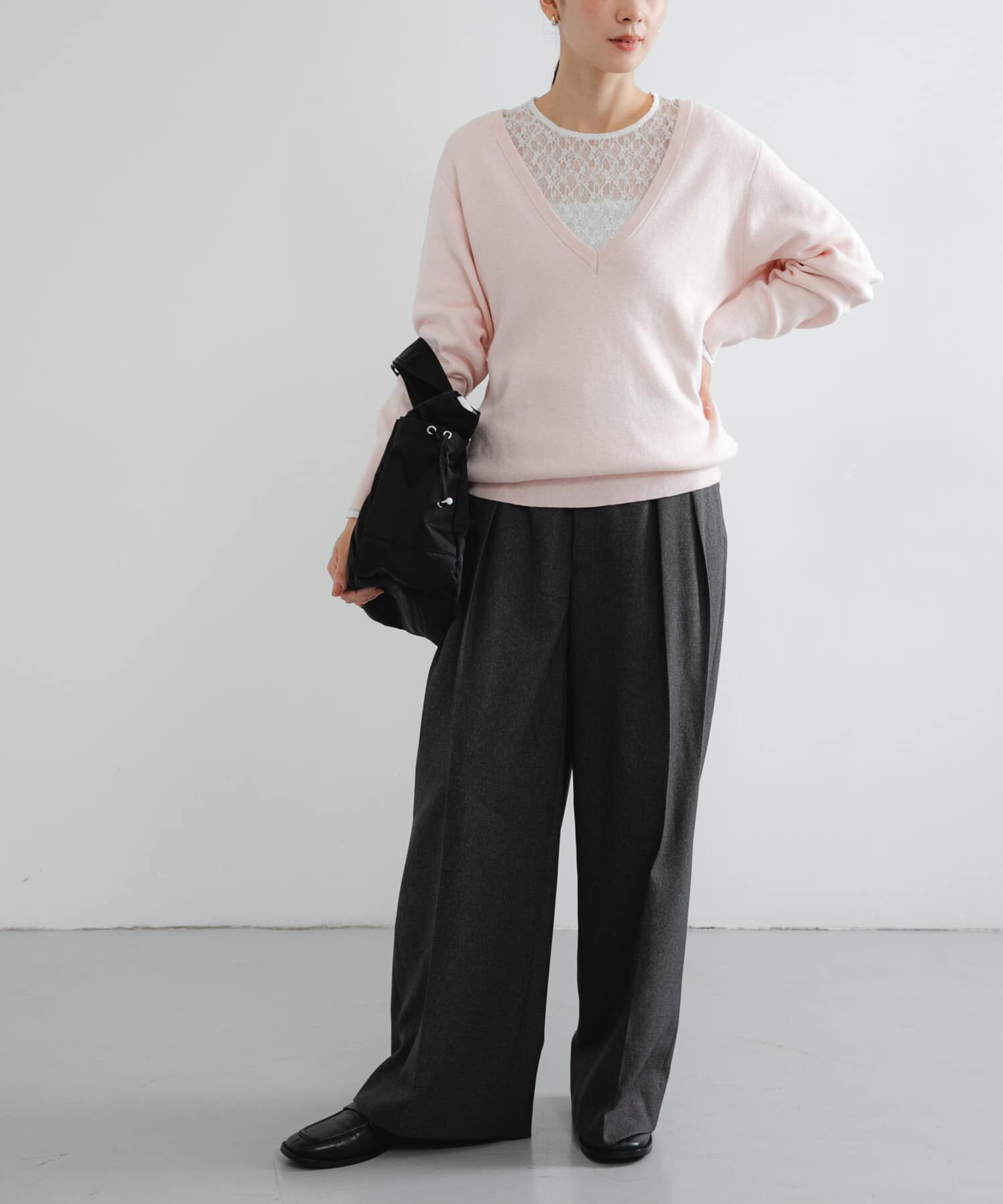 URBAN RESEARCH「new basic　カシミヤコットンVネックチュニックニット」|チュニック|