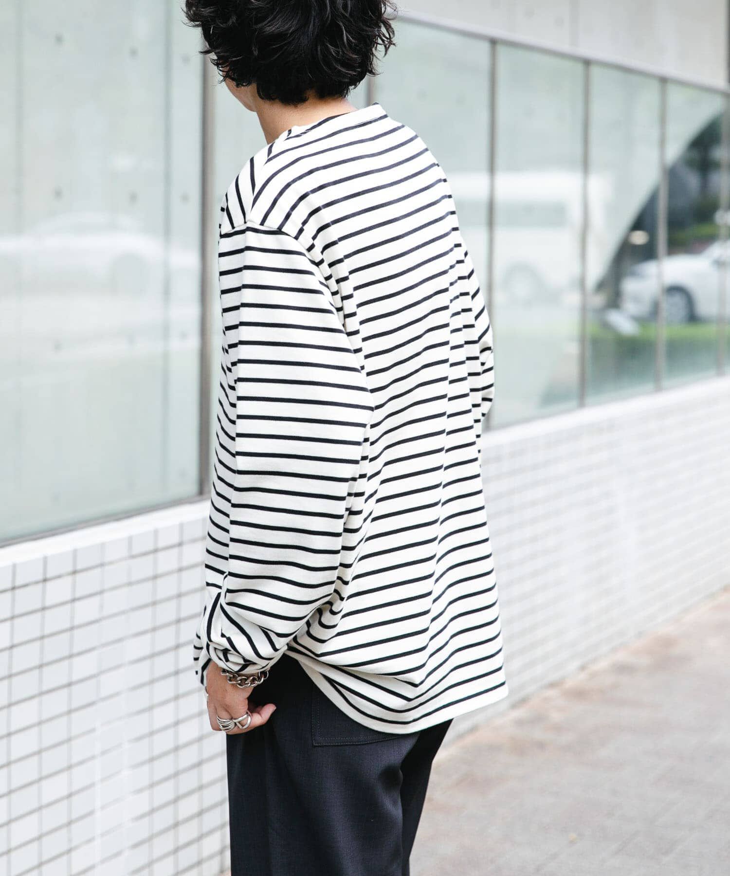 URBAN RESEARCH DOORS「FORK&SPOON　ボートネックボーダー」|Tシャツ・カットソー|