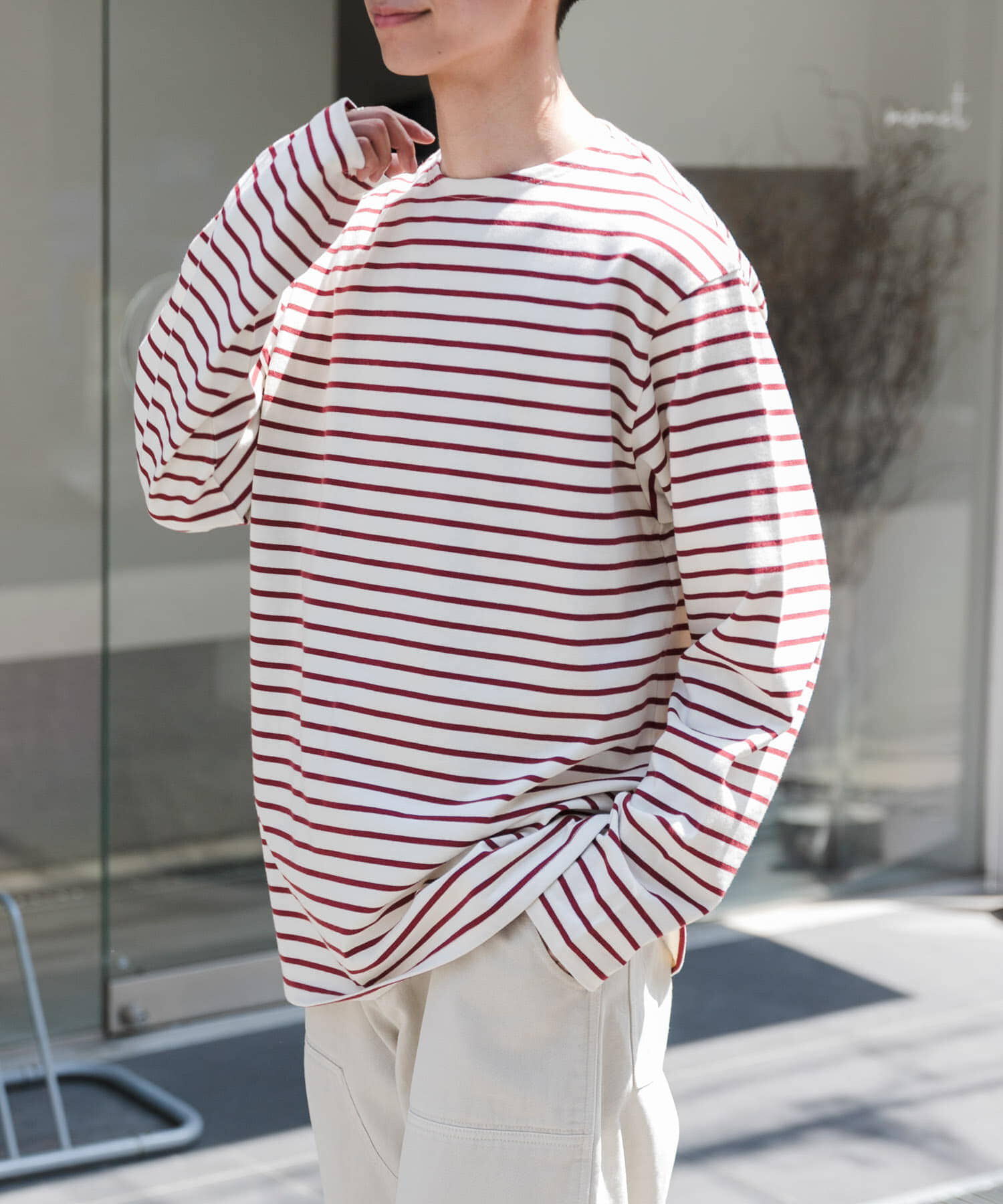 URBAN RESEARCH DOORS「FORK&SPOON　ボートネックボーダー」|Tシャツ・カットソー|