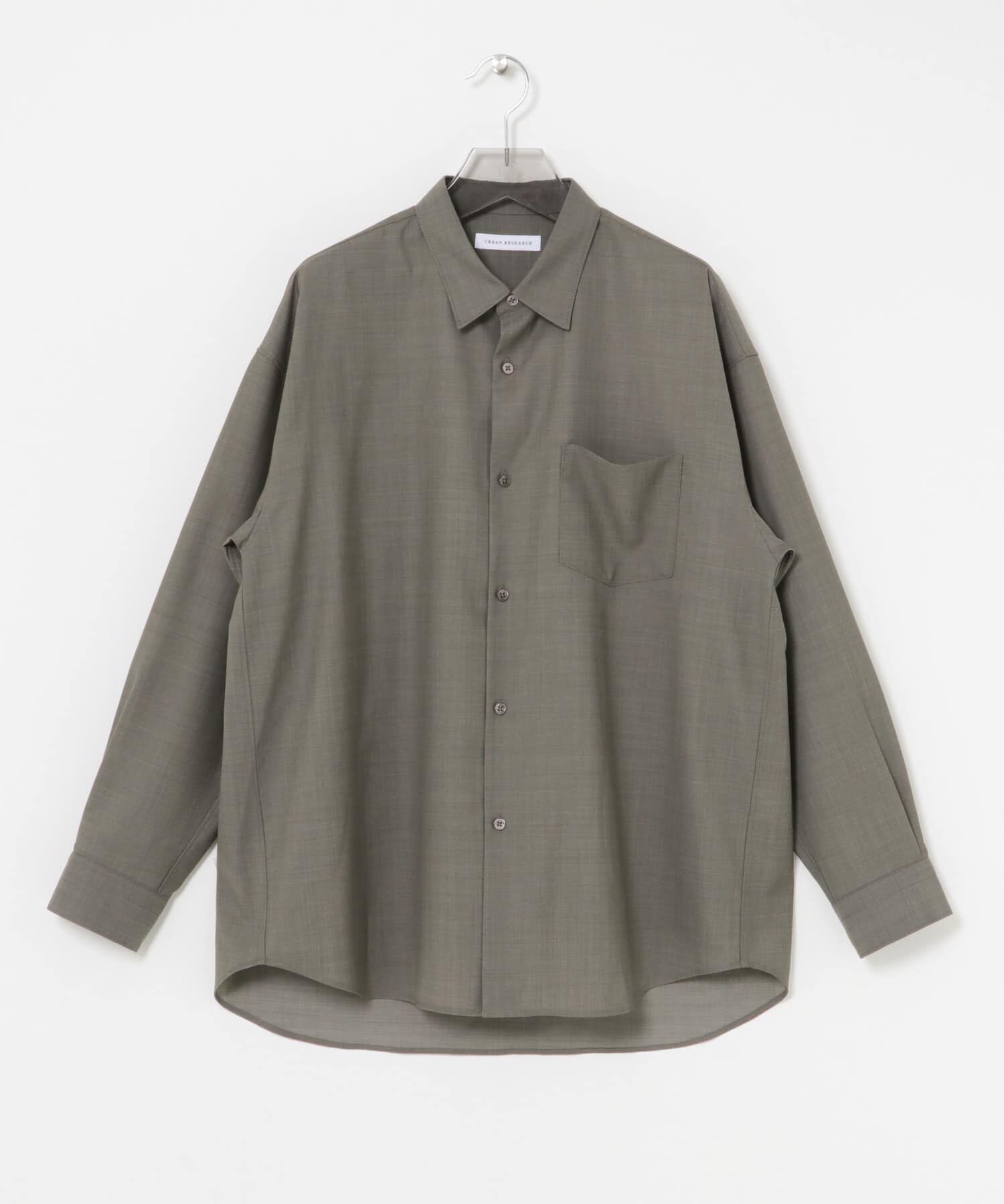 URBAN RESEARCH「『洗濯可/防シワ/接触冷感』WASHABLE WOOL OVER SHIRTS」|シャツ・ブラウス|