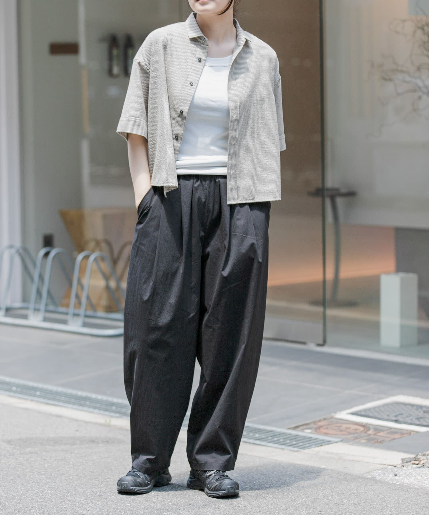 URBAN RESEARCH DOORS「FORK&SPOON　シアサッカーレギュラーカラーシャツ」|シャツ・ブラウス|