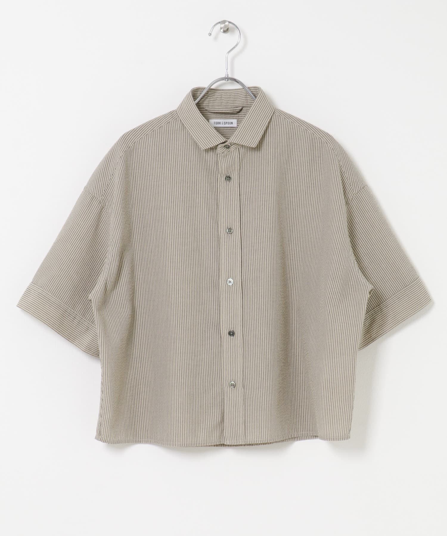 URBAN RESEARCH DOORS「FORK&SPOON　シアサッカーレギュラーカラーシャツ」|シャツ・ブラウス|