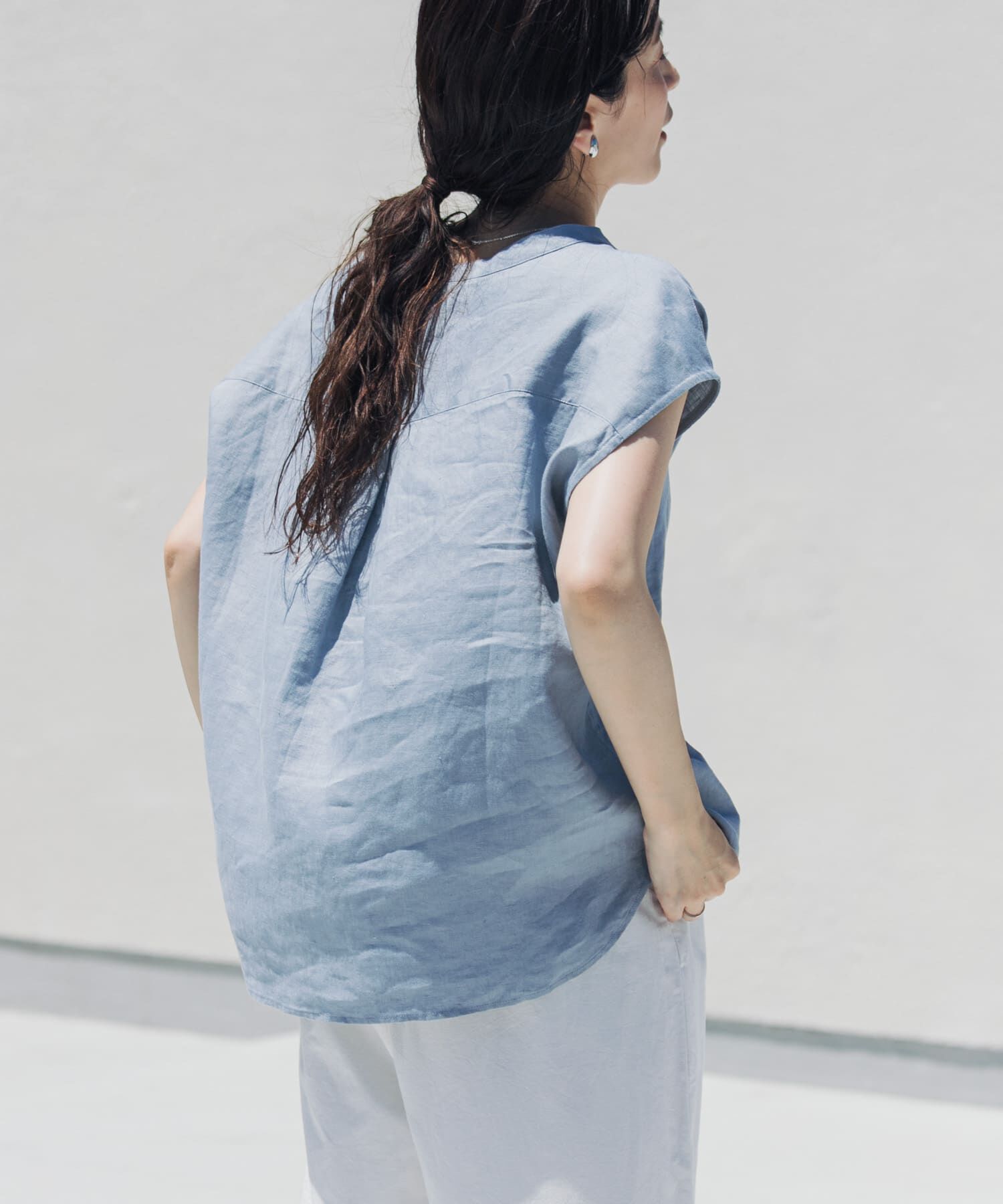 URBAN RESEARCH DOORS「リネンスキッパーフレンチブラウス」|シャツ・ブラウス|