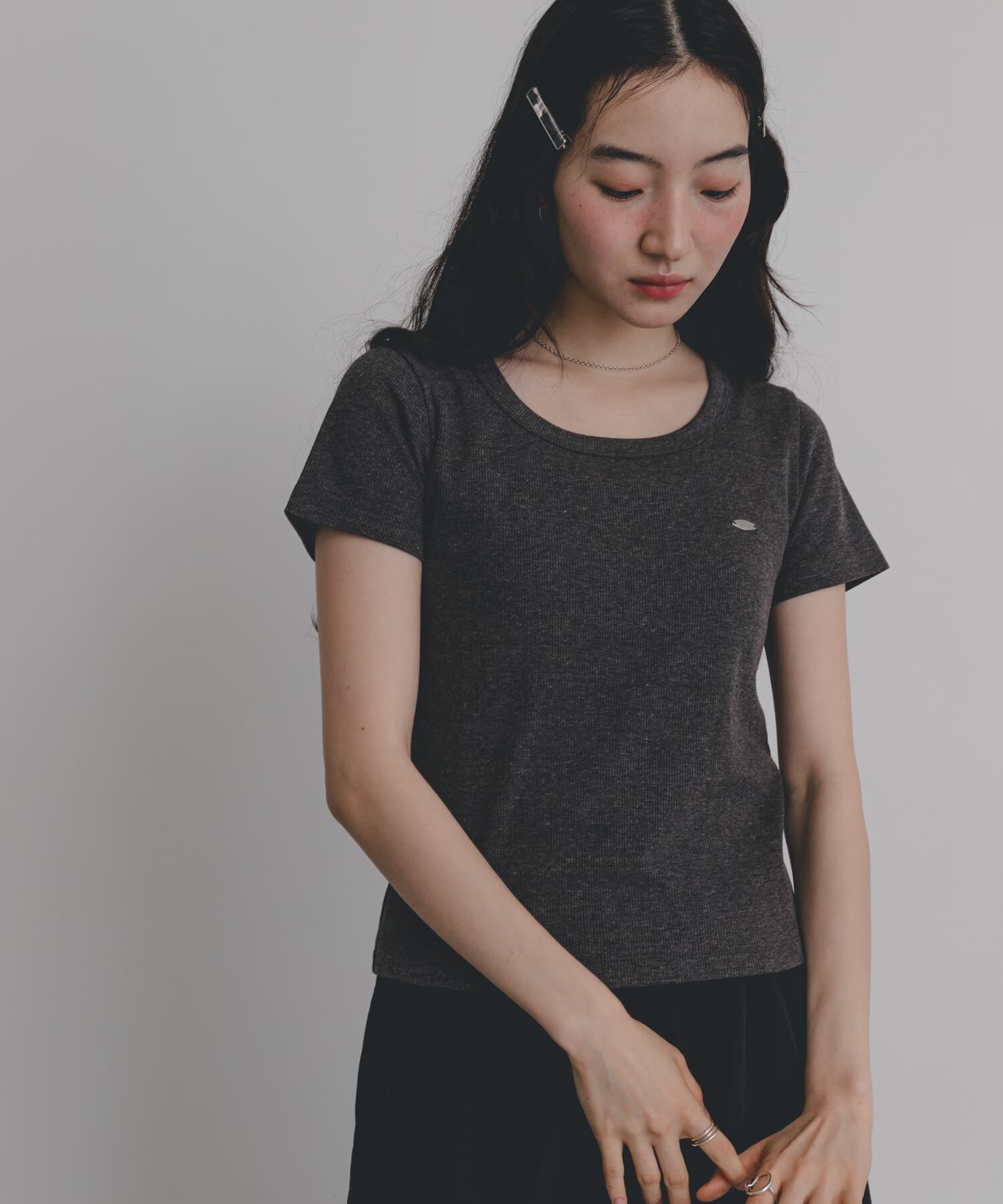 SENSE OF PLACE by URBAN RESEARCH「ラウンドネックリブTシャツ(半袖)」|Tシャツ・カットソー|