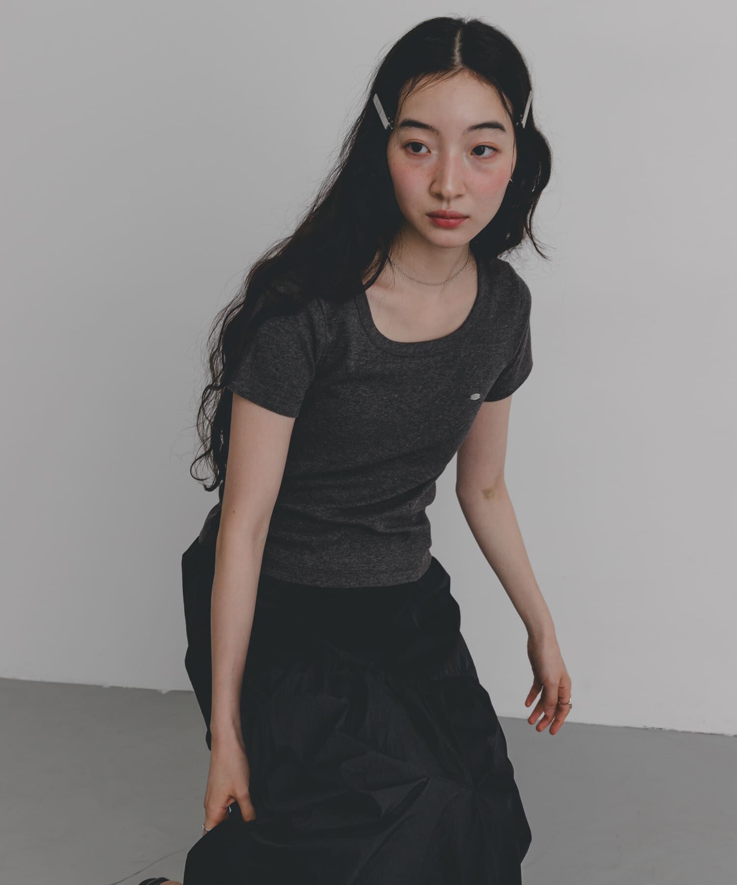 SENSE OF PLACE by URBAN RESEARCH「ラウンドネックリブTシャツ(半袖)」|Tシャツ・カットソー|