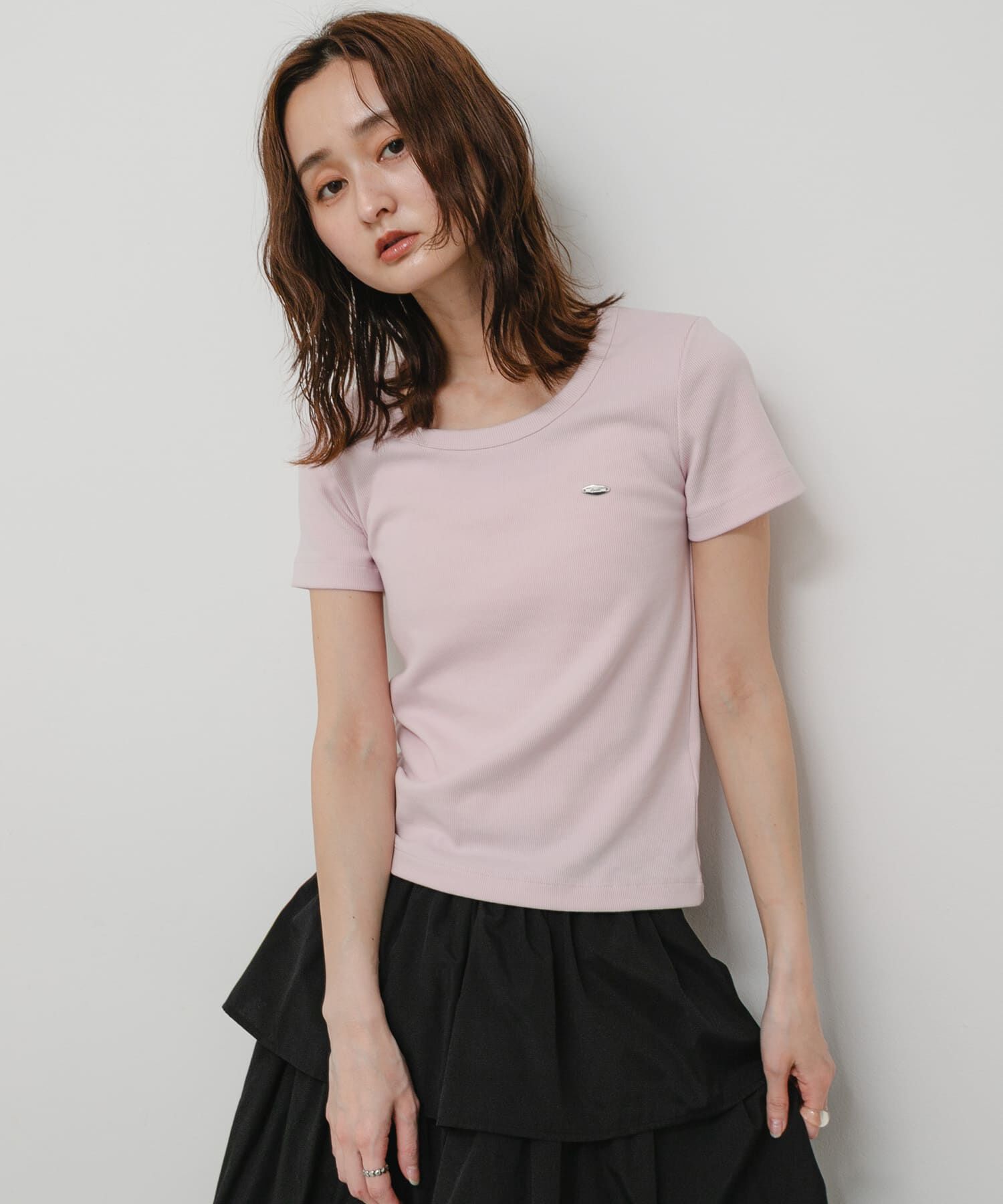 SENSE OF PLACE by URBAN RESEARCH「ラウンドネックリブTシャツ(半袖)」|Tシャツ・カットソー|