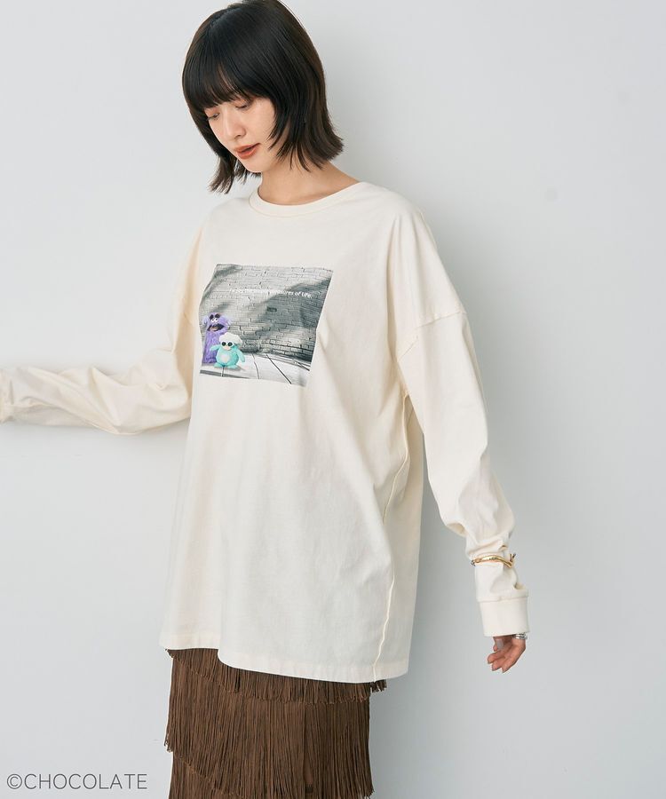 YECCA VECCA「【Whippi&Wrappi】プリントロンTee①」|Tシャツ・カットソー|