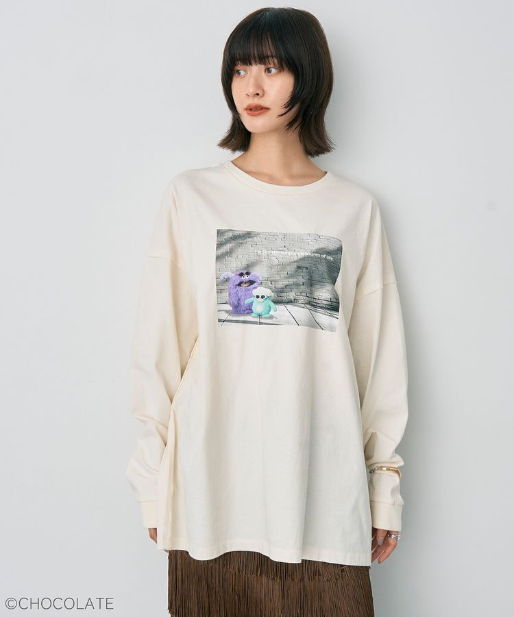 YECCA VECCA「【Whippi&Wrappi】プリントロンTee①」|Tシャツ・カットソー|