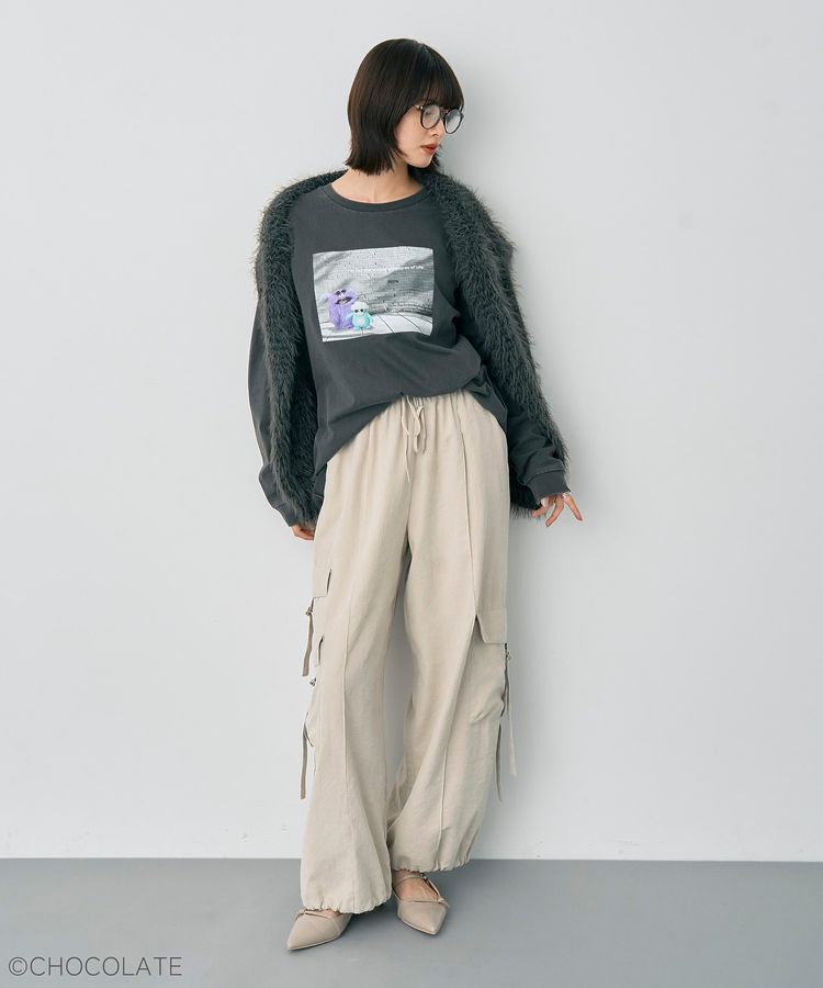 YECCA VECCA「【Whippi&Wrappi】プリントロンTee①」|Tシャツ・カットソー|