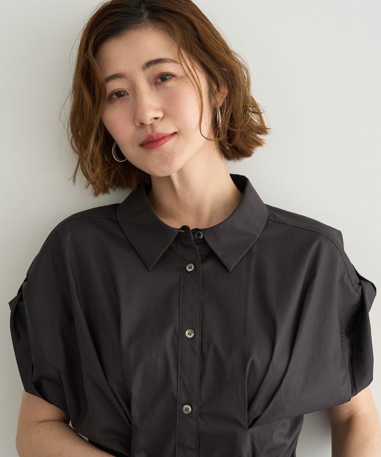 YECCA VECCA「【ORGABITS】タックシャツワンピース」|ワンピース|