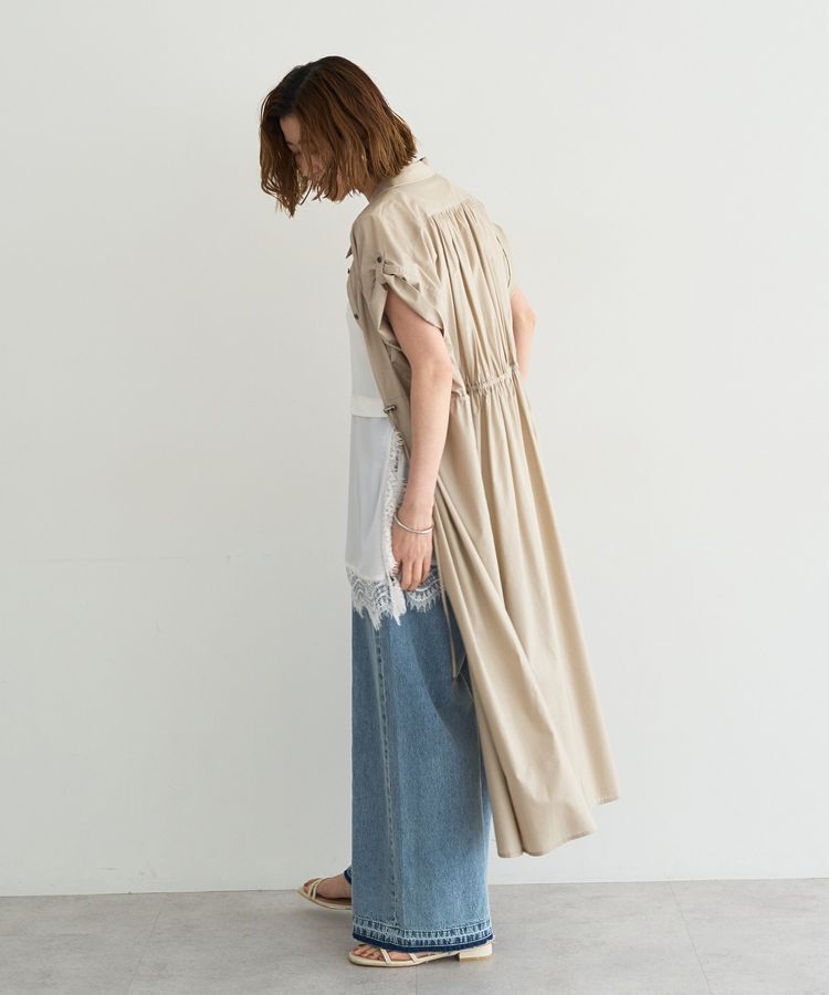 YECCA VECCA「【ORGABITS】タックシャツワンピース」|ワンピース|